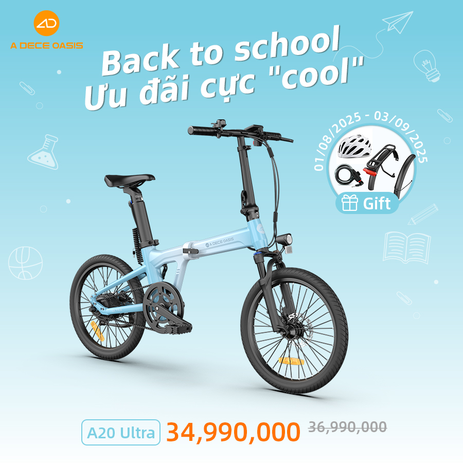 Xe đạp gấp điện trợ lực A20 Ultra 20inch