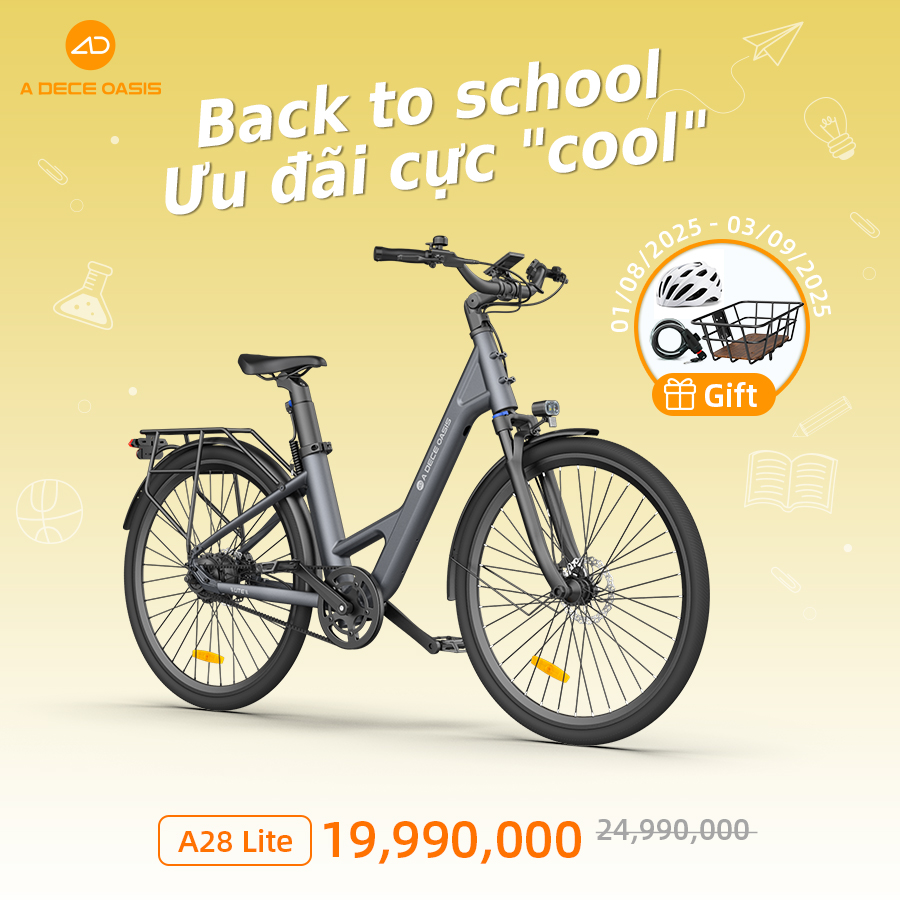 Xe đạp gấp điện trợ lực A28 Lite 28inch