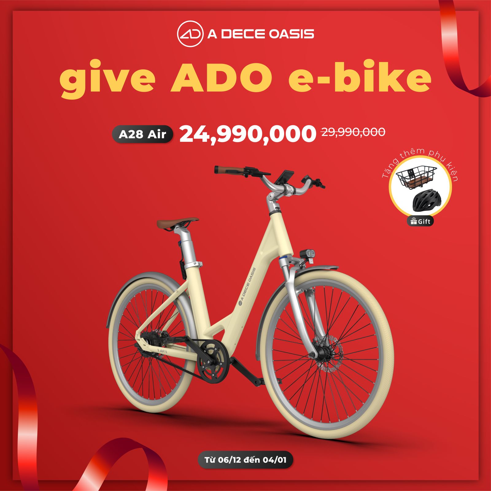Xe đạp gấp điện trợ lực A28 Air 26inch