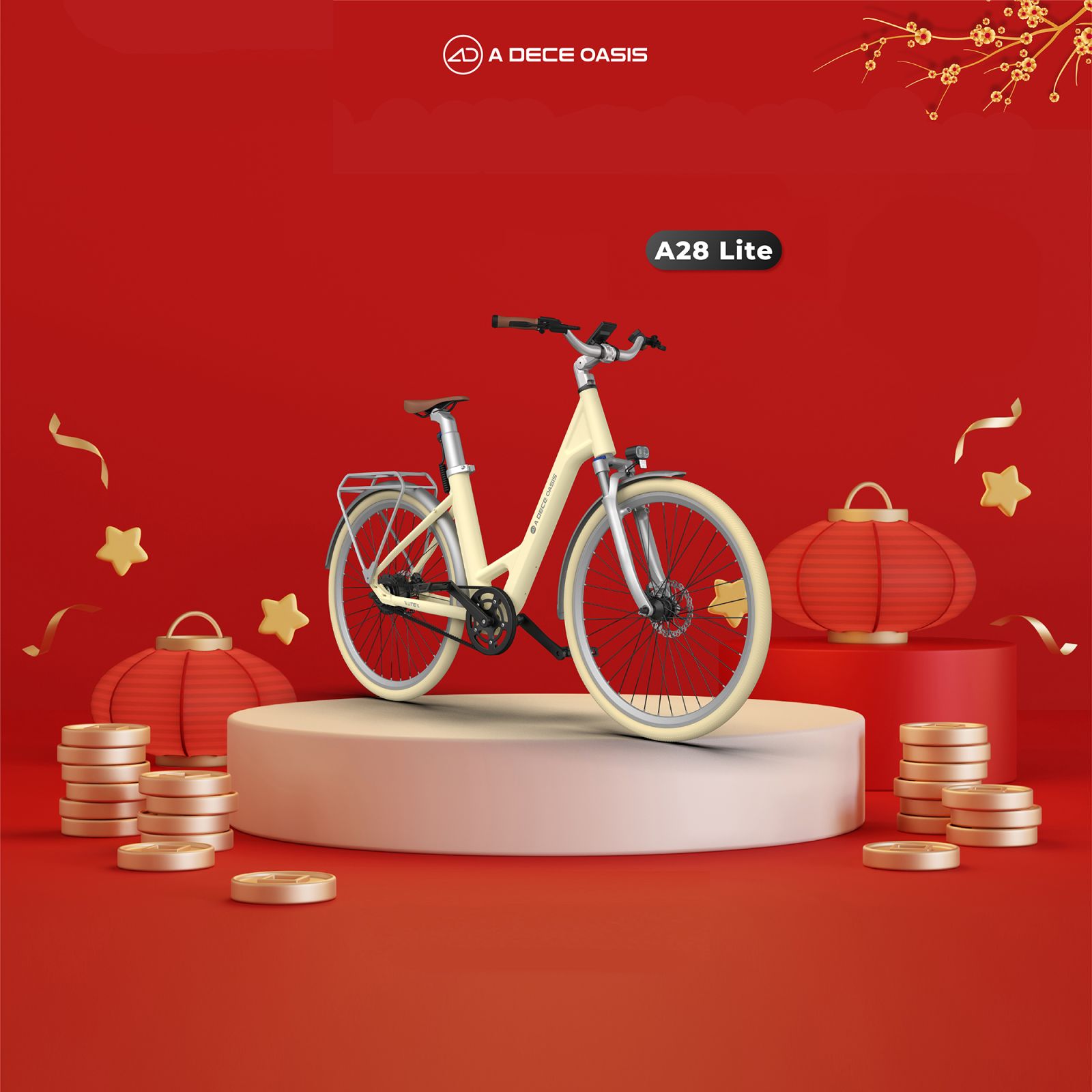 Xe đạp gấp trợ lực ADO A28 LITE
