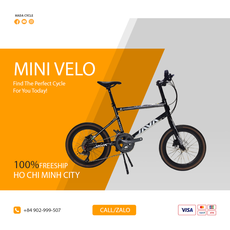 Xe Đạp Mini Velo JAVA LIMITED 20 inch